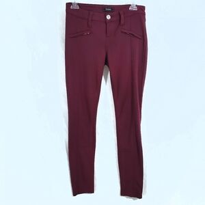 STS Blue Maroon Skinny Legging Zipper Pants